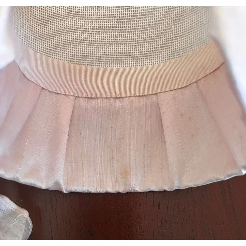 Child's Bonnet Faux Silk OS Pink Good Regencycore Aesthetic Cottagecore Vintage